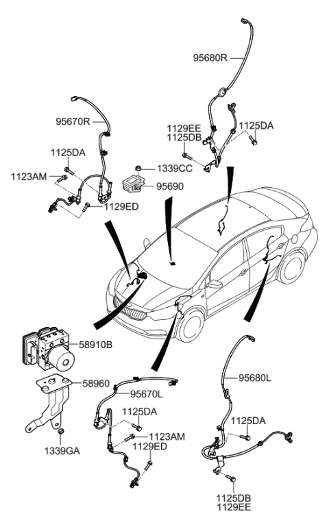 59930A7000 HYUNDAI/KIA/MOBIS Датчик abs 59930a7000 (фото 6)