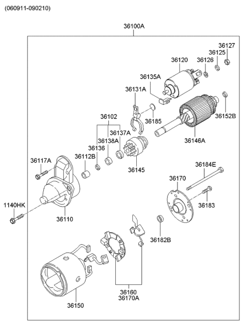 3612032631 HYUNDAI/KIA/MOBIS Реле втягивающее hyundai-kia 3612032631 (фото 4)