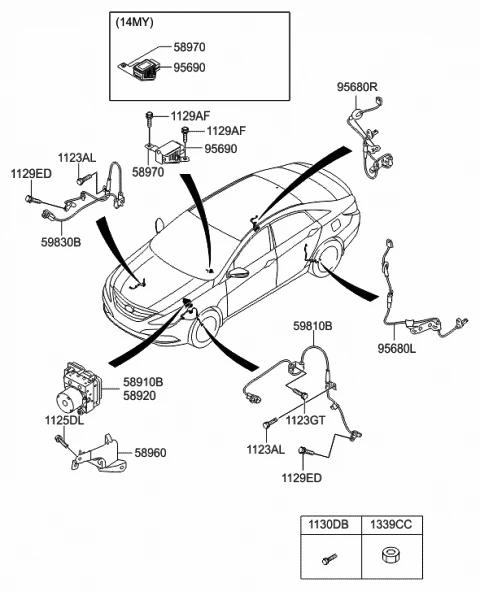 598103S900 HYUNDAI/KIA/MOBIS Датчик abs 598103s900 (фото 2)