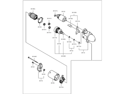 361002G000 HYUNDAI/KIA/MOBIS Стартер glovis (фото 1)