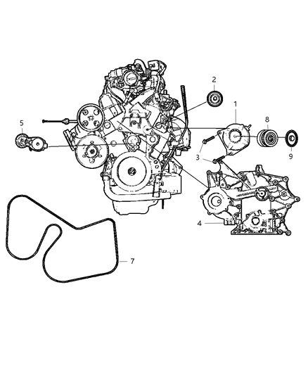 04792581AB CHRYSLER Шкив (ролик) генератора промежуточный железный (аналог 53013324aa,89007) (фото 5)