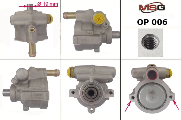 OP 006 MSG Насос гур новый nissan interstar 2002-,nissan interstar 2002-2009,nissan primastar 2002-,opel co (фото 2)