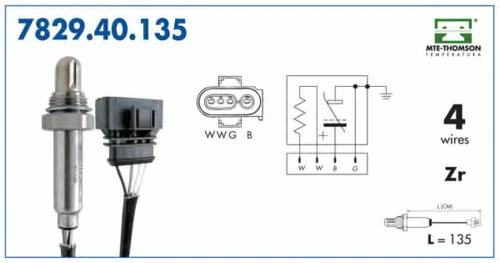 7829.40.135 MTE-THOMSON Лямбда-зонд vw (фото 1)