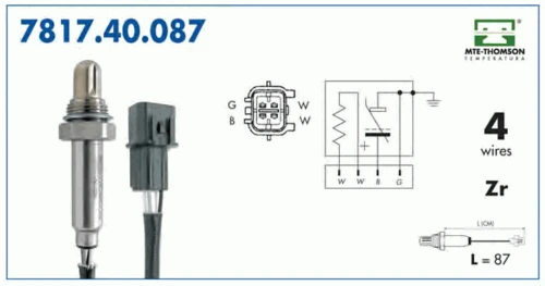 7817.40.087 MTE-THOMSON Лямбда-зонд opel (фото 1)