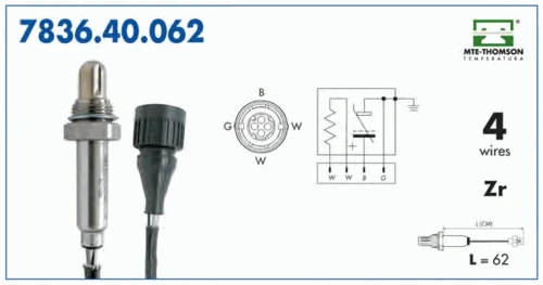 7836.40.062 MTE-THOMSON Лямбда-зонд bmw (фото 1)