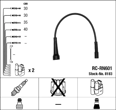 RC-RN601 NGK Высоковольтные провода (провода зажигания) rc-rn601 (фото 1)