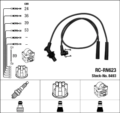 RC-RN623 NGK Rc-rn 623 к-кт проводов renault laguna grandtour 1.8 f3p/702 95> (фото 1)