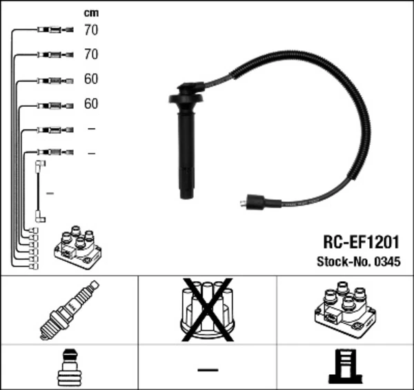 RC-EF1201 NGK Rc-ef 1201 к-кт проводов subaru forester/legacy 2.0i 97> (фото 1)