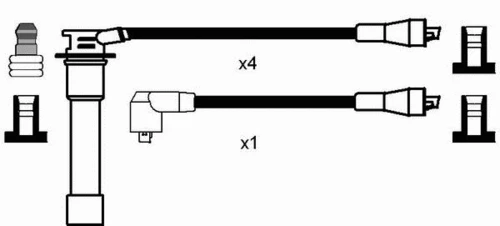 7109 NGK Комплект проводов зажигания (фото 3)
