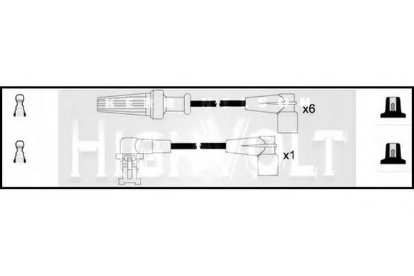 OEF591 STANDARD Высоковольтные провода (комплект проводов зажигания) (фото 1)