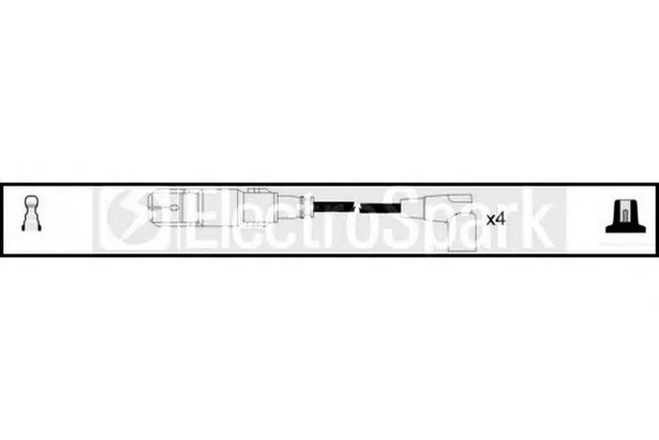 OEK387 STANDARD Высоковольтные провода (комплект проводов зажигания) (фото 1)