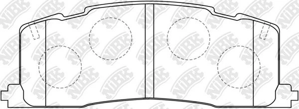 PN1274 NIBK Комплект тормозных колодок, дисковый тормоз (фото 2)