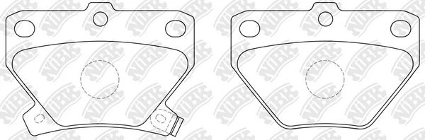 PN1454 NIBK Комплект тормозных колодок, дисковый тормоз (фото 2)