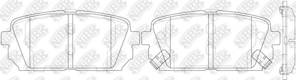 PN0426 NIBK Комплект тормозных колодок, дисковый тормоз (фото 2)