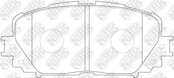 PN1518 NIBK Комплект тормозных колодок, дисковый тормоз (фото 1)