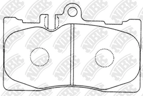 PN1455 NIBK Комплект тормозных колодок, дисковый тормоз (фото 1)