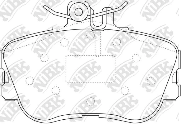 PN0025 NIBK Комплект тормозных колодок, дисковый тормоз (фото 2)