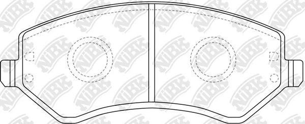 PN0058 NIBK Комплект тормозных колодок, дисковый тормоз (фото 1)