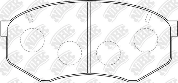 PN1246 NIBK Комплект тормозных колодок, дисковый тормоз (фото 1)