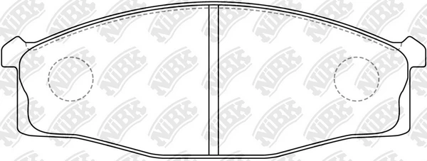PN2204 NIBK Комплект тормозных колодок, дисковый тормоз (фото 2)