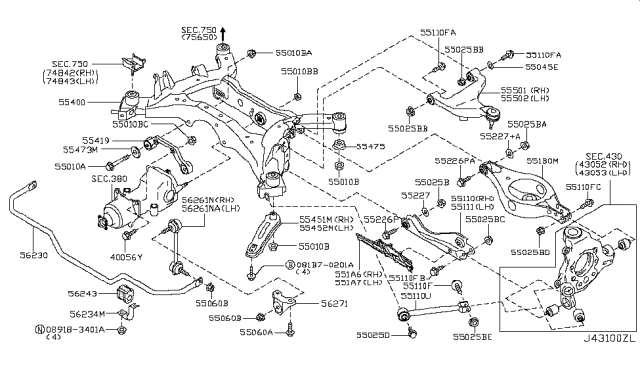 55080-AG00E NISSAN Болт эксцентриковый nissan (фото 3)