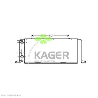31-0005 KAGER Радиатор охлаждения двигателя (фото 1)
