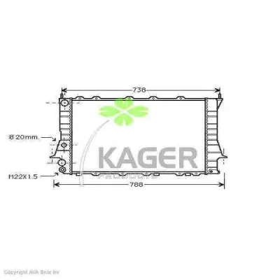 31-0013 KAGER Радиатор охлаждения двигателя (фото 1)