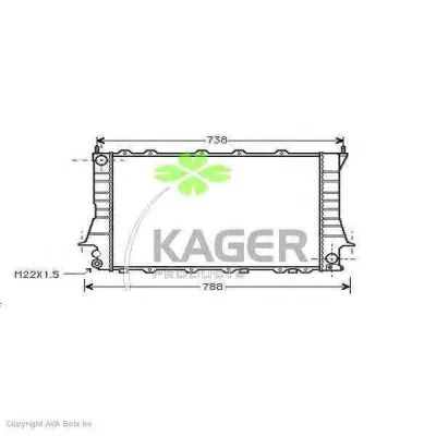 31-0016 KAGER Радиатор охлаждения двигателя (фото 1)
