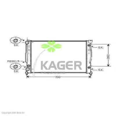 31-0027 KAGER Радиатор охлаждения двигателя (фото 1)