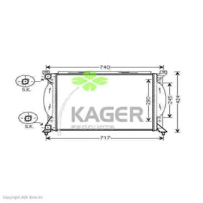 31-0036 KAGER Радиатор охлаждения двигателя (фото 1)