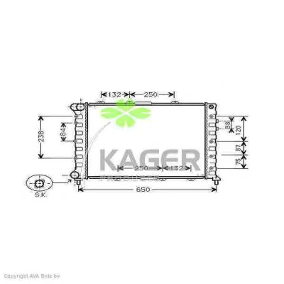31-0054 KAGER Радиатор охлаждения двигателя (фото 1)