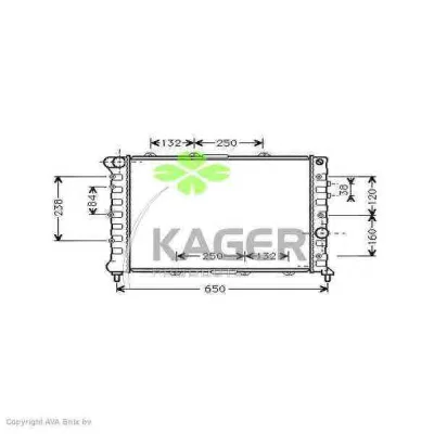 31-0059 KAGER Радиатор охлаждения двигателя (фото 1)