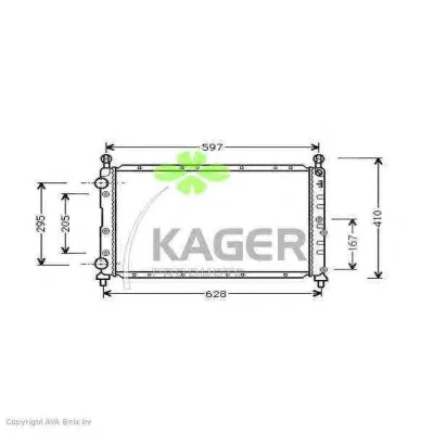 31-0060 KAGER Радиатор охлаждения двигателя (фото 1)