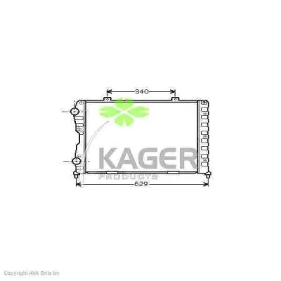 31-0067 KAGER Радиатор охлаждения двигателя (фото 1)