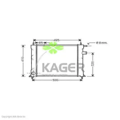 31-0084 KAGER Радиатор охлаждения двигателя (фото 1)