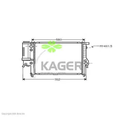 31-0123 KAGER Радиатор охлаждения двигателя (фото 1)