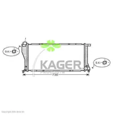 31-0146 KAGER Радиатор охлаждения двигателя (фото 1)
