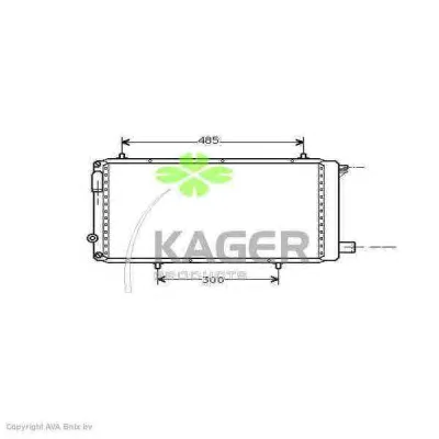 31-0161 KAGER Радиатор охлаждения двигателя (фото 1)