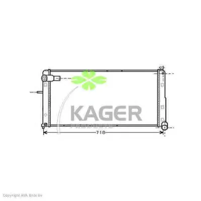 31-0162 KAGER Радиатор охлаждения двигателя (фото 1)
