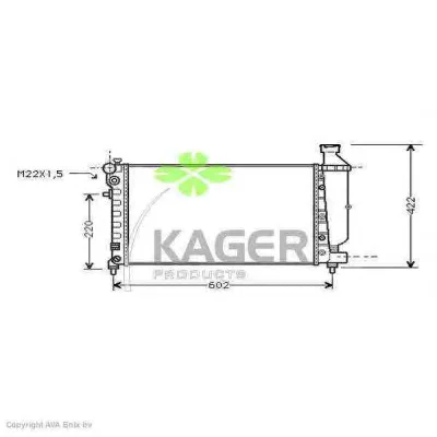 31-0175 KAGER Радиатор охлаждения двигателя (фото 1)