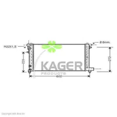 31-0178 KAGER Радиатор охлаждения двигателя (фото 1)