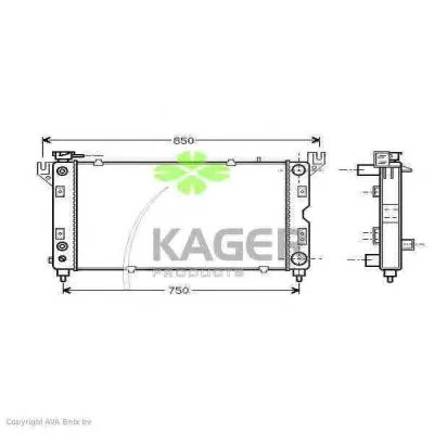 31-0213 KAGER Радиатор охлаждения двигателя (фото 1)