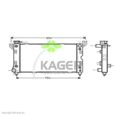 31-0214 KAGER Радиатор охлаждения двигателя (фото 1)