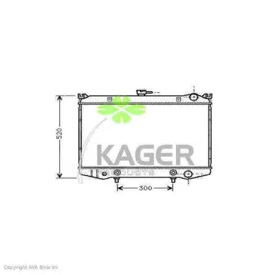 31-0233 KAGER Радиатор охлаждения двигателя (фото 1)