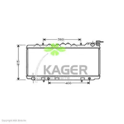 31-0241 KAGER Радиатор охлаждения двигателя (фото 1)