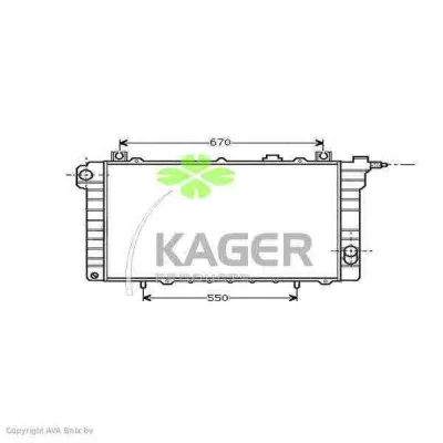 31-0245 KAGER Радиатор охлаждения двигателя (фото 1)