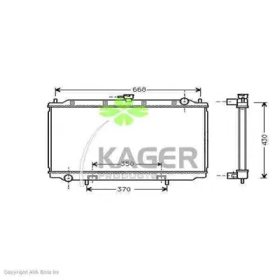 31-0267 KAGER Радиатор охлаждения двигателя (фото 1)