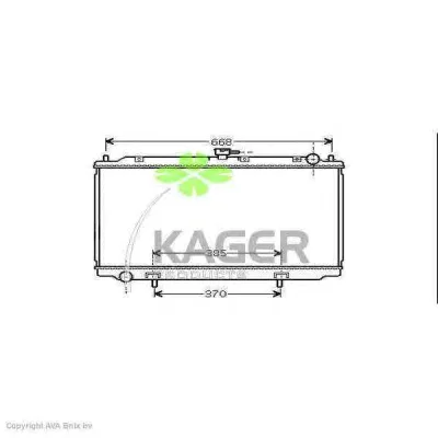 31-0275 KAGER Радиатор охлаждения двигателя (фото 1)