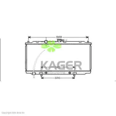 31-0277 KAGER Радиатор охлаждения двигателя (фото 1)