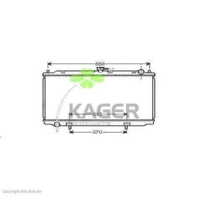 31-0278 KAGER Радиатор охлаждения двигателя (фото 1)